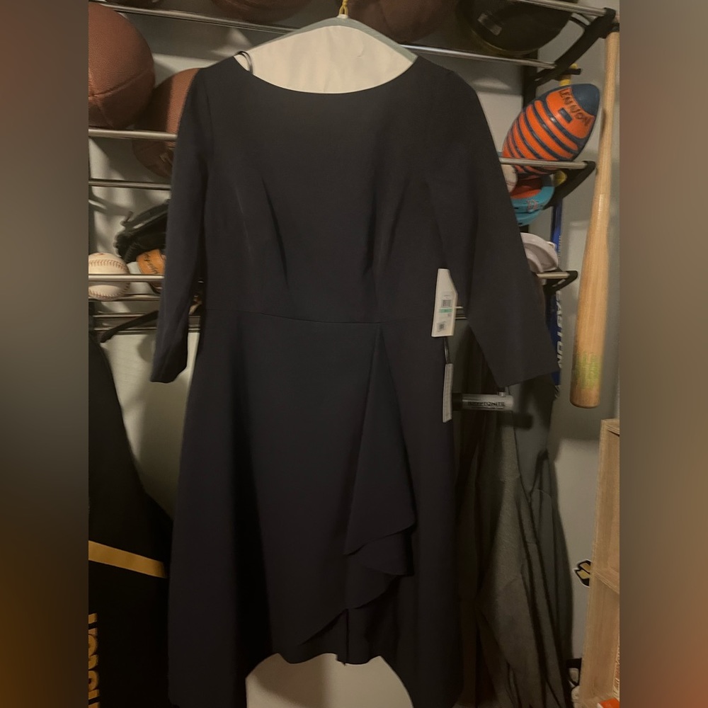 Navy dress for evening or work. Bought from Nordstrom. Vince Camuto.